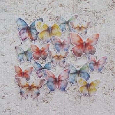 23c429- Découpes papillons aquarelle